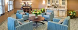 A common area at a skilled nursing facility